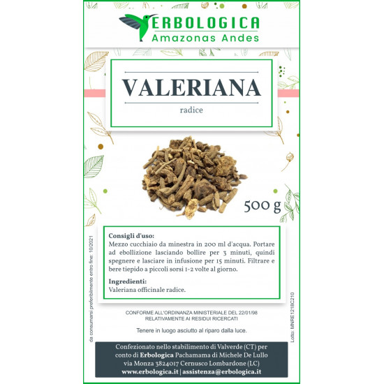 Valeriana tisana 500 grammi Valeriana tisana 500 grammi