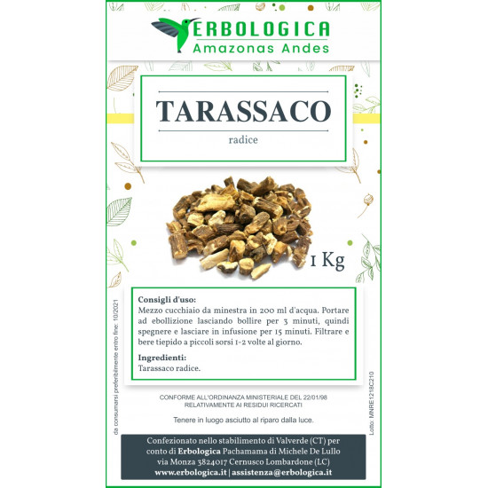 Tarassaco radice tisana 500 grammi Tarassaco radice tisana 500 grammi