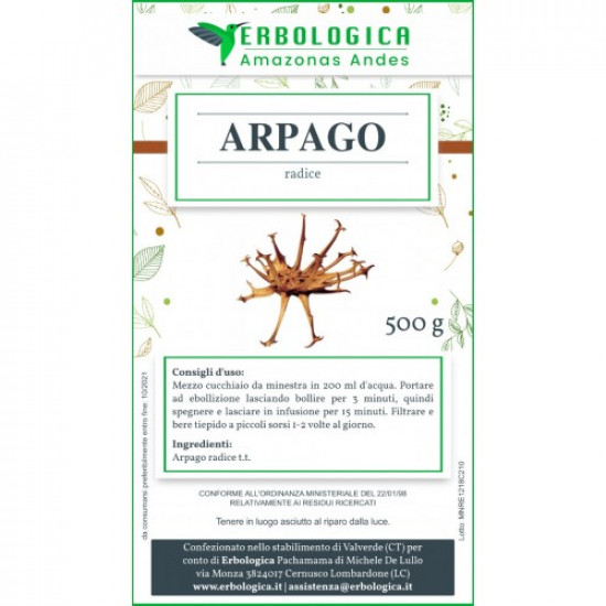 Artiglio del diavolo radice 500 grammi Artiglio del diavolo radice 500 grammi