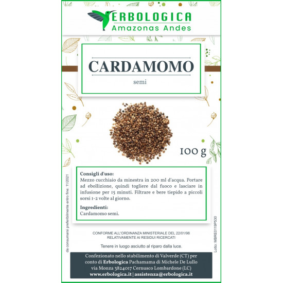 Cardamomo frutti tisana100 grammi Cardamomo frutti tisana100 grammi