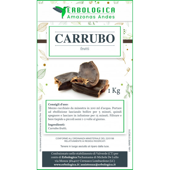 Carrubo frutti in polvere 500 grammi Carrubo frutti in polvere 500 grammi