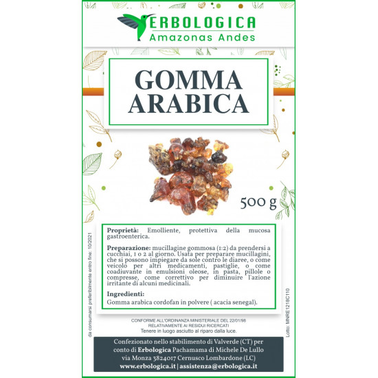 Gomma arabica in polvere 500 grammi Gomma arabica in polvere 500 grammi