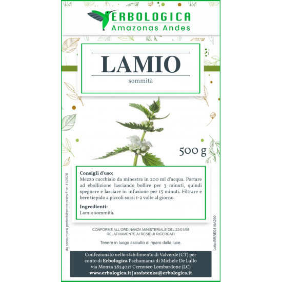 Lamio bianco taglio tisana 500 grammi Lamio bianco taglio tisana 500 grammi