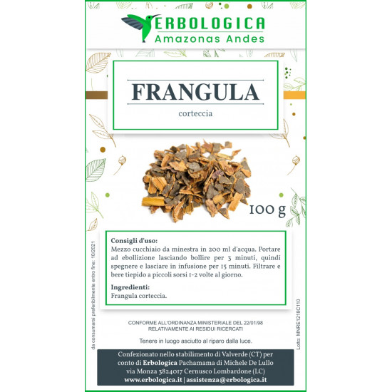 Frangula corteccia tisana 500 grammi Frangula corteccia tisana 500 grammi