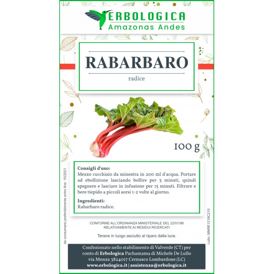 Rabarbaro taglio tisana 500 grammi Rabarbaro taglio tisana 500 grammi