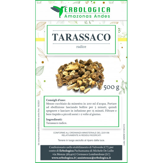 Tarassaco radice tisana 500 grammi Tarassaco radice tisana 500 grammi