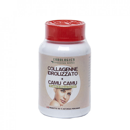 Capsule di collagene idrolizzato e camu camu (120 da 500 mg) Capsule di collagene idrolizzato e camu camu (120 da 500 mg)