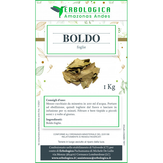 Boldo foglie tisana formato da 1 kg Boldo foglie tisana formato da 1 kg