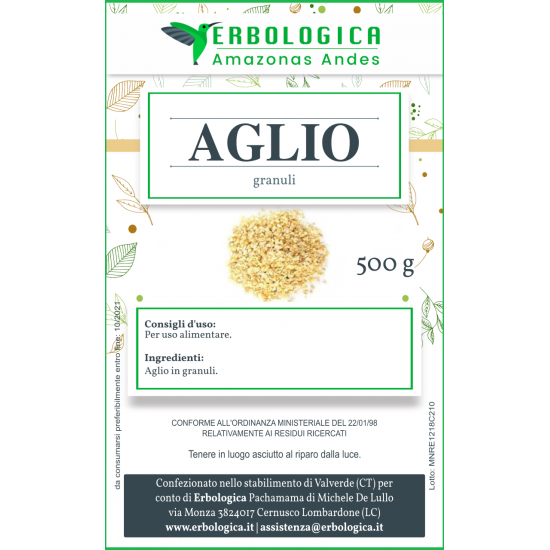 Aglio granulare confezione da 500 grammi Aglio granulare confezione da 500 grammi