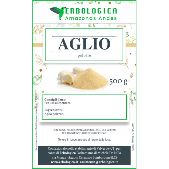 Aglio in polvere confezione da 500 grammi Aglio in polvere confezione da 500 grammi