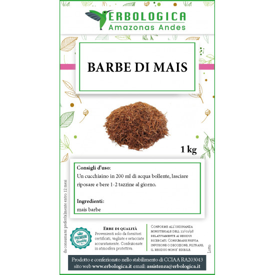 Barbe di mais tisana 1 kg Barbe di mais tisana 1 kg