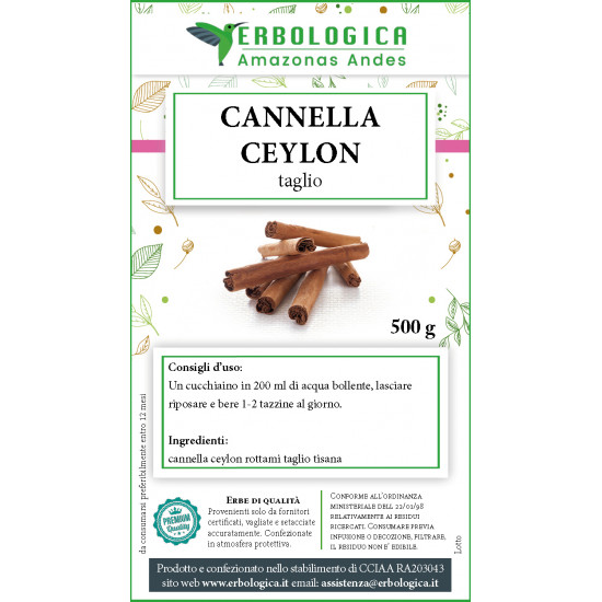 Cannella ceylon corteccia intera 500 grammi Cannella ceylon corteccia intera 500 grammi