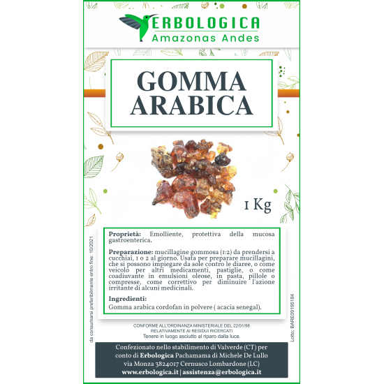 Gomma arabica in polvere 1 kg Gomma arabica in polvere 1 kg