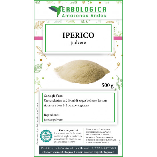 Iperico polvere tisana 500 grammi Iperico polvere tisana 500 grammi
