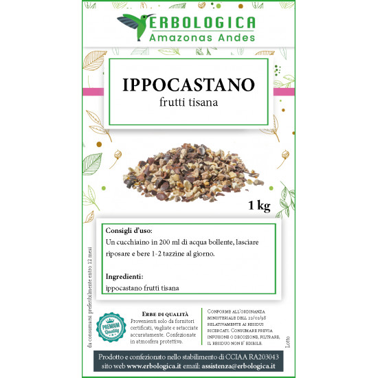 Ippocastano frutti taglio tisana 1 kg Ippocastano frutti taglio tisana 1 kg