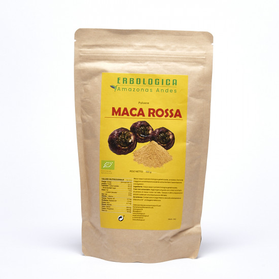 Maca rossa in polvere confezione da 500 grammi Maca rossa in polvere confezione da 500 grammi