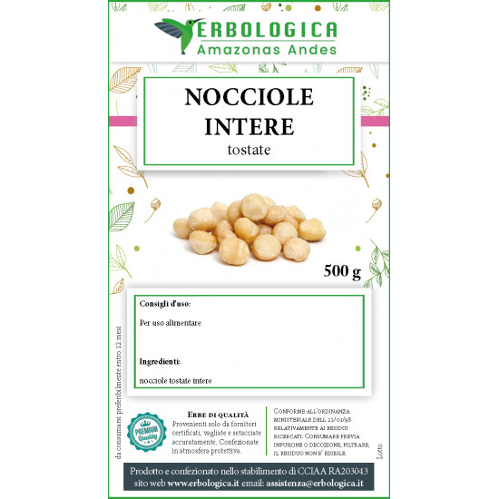 Nocciole tostate intere 500 grammi Nocciole tostate intere 500 grammi