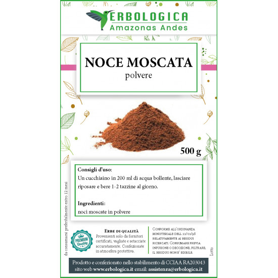 Noce moscata in polvere 500 grammi Noce moscata in polvere 500 grammi