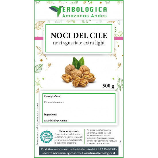 Noci sgusciate extra light confezione da 500 grammi Noci sgusciate extra light confezione da 500 grammi