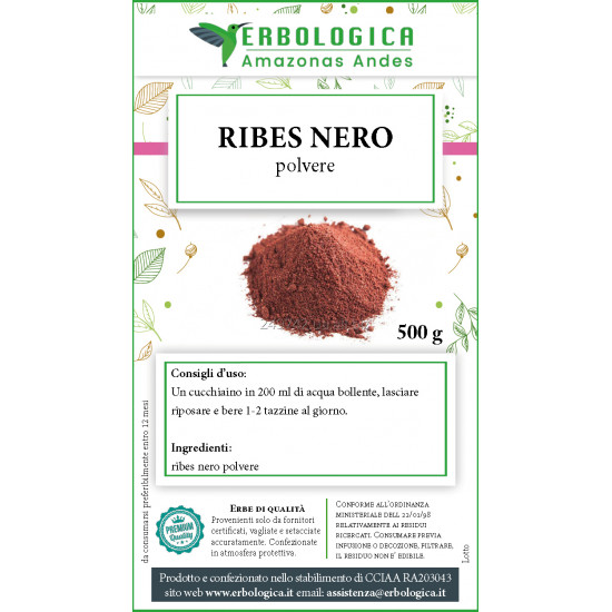 Ribes nero in polvere 500 grammi Ribes nero in polvere 500 grammi