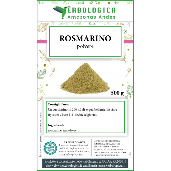 Rosmarino in polvere spezia 500 grammi Rosmarino in polvere spezia 500 grammi
