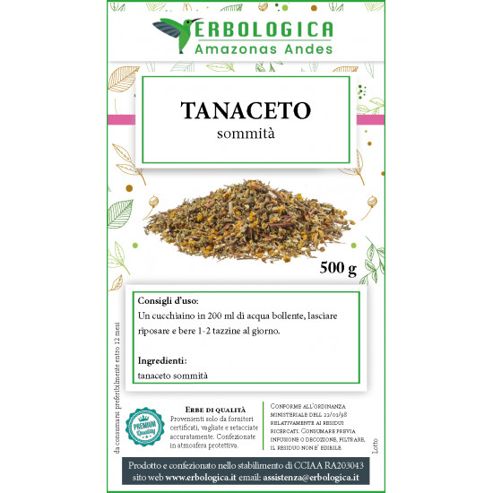 Tanaceto sommità tisana 500 grammi Tanaceto sommità tisana 500 grammi