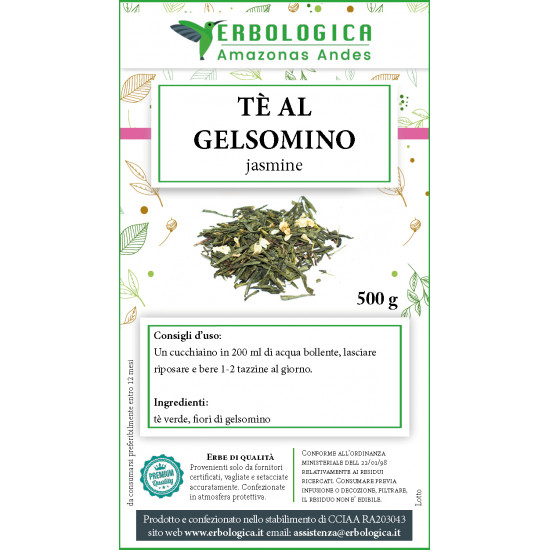 Tè al gelsomino jasmine 500 grammi Tè al gelsomino jasmine 500 grammi