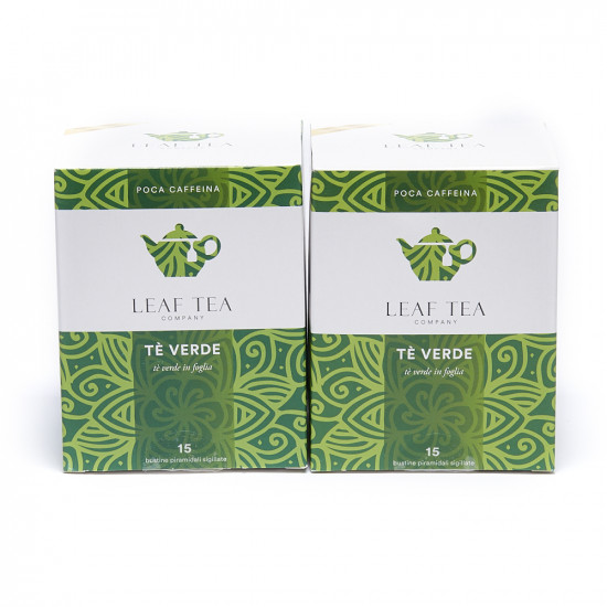 Tè Verde in foglia 15 bustine piramidali 2 confezioni Tè Verde in foglia 15 bustine piramidali 2 confezioni