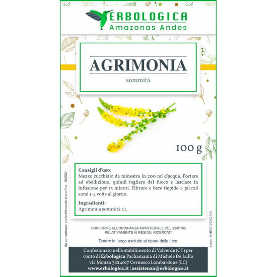 Agrimonia sommità tisana 100 grammi Agrimonia sommità tisana 100 grammi
