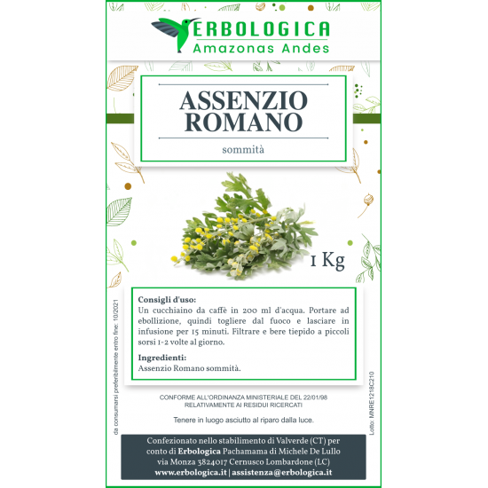 Assenzio Romano tisana confezione da 1 kg Assenzio Romano tisana confezione da 1 kg