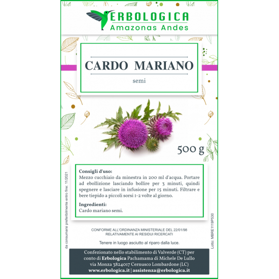 Cardo mariano semi tisana 500 grammi Cardo mariano semi tisana 500 grammi