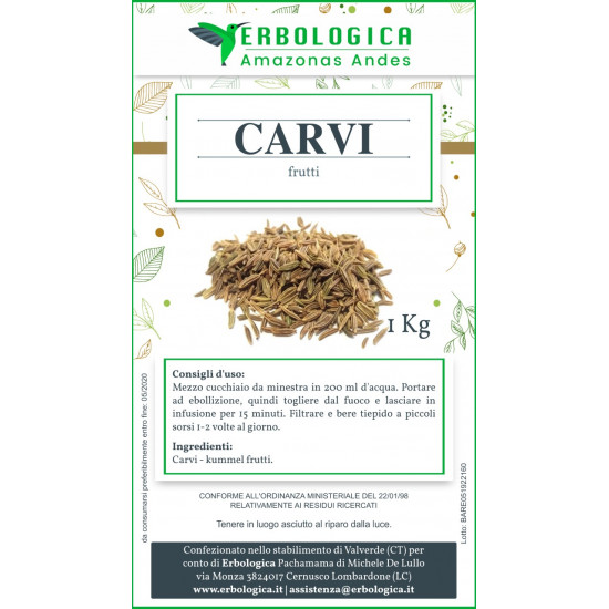Carvi semi confezione da 1 kg Carvi semi confezione da 1 kg