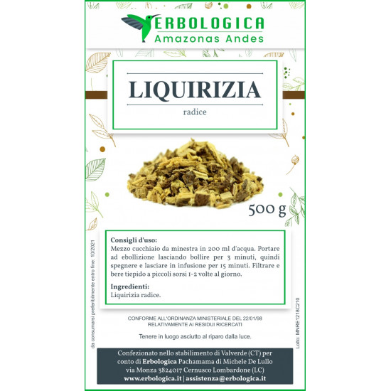 Liquirizia radice naturale tisana 500 grammi Liquirizia radice naturale tisana 500 grammi