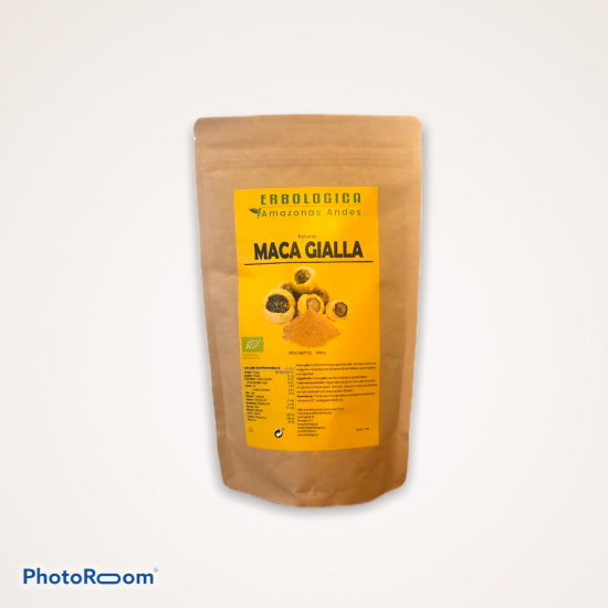 Maca gialla gelatinizzata in polvere bio peruviana, confezione da 500 grammi Maca gialla gelatinizzata in polvere bio peruviana, confezione da 500 grammi