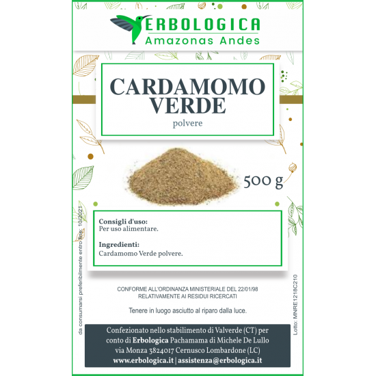 Cardamomo verde in polvere 500 grammi Cardamomo verde in polvere 500 grammi