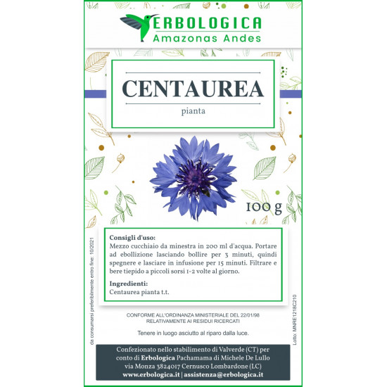 Centuaria pianta tisana 100 grammi Centuaria pianta tisana 100 grammi