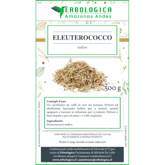Eleuterococco radice taglio tisana 500 grammi Eleuterococco radice taglio tisana 500 grammi