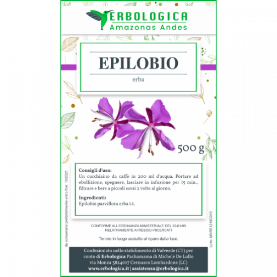 Epilobio parviflora tisana 500 grammi Epilobio parviflora tisana 500 grammi