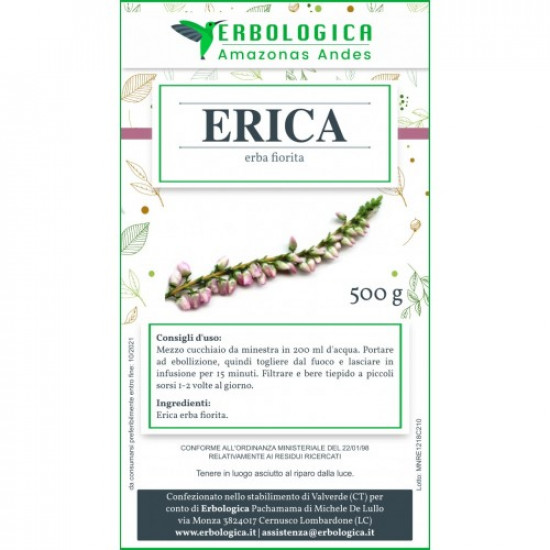 Erica erba fiorita tisana 500 grammi Erica erba fiorita tisana 500 grammi