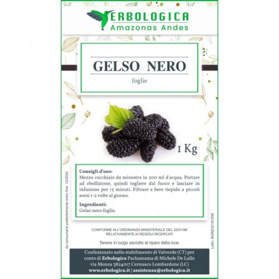 Gelso nero foglie taglio tisana 1 kg Gelso nero foglie taglio tisana 1 kg