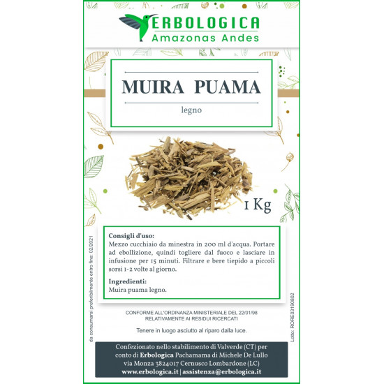Muira puama tisana confezione da 1 kg Muira puama tisana confezione da 1 kg
