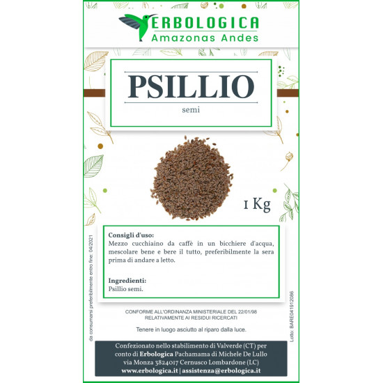 Psillio semi puri confezione da 1 kg Psillio semi puri confezione da 1 kg