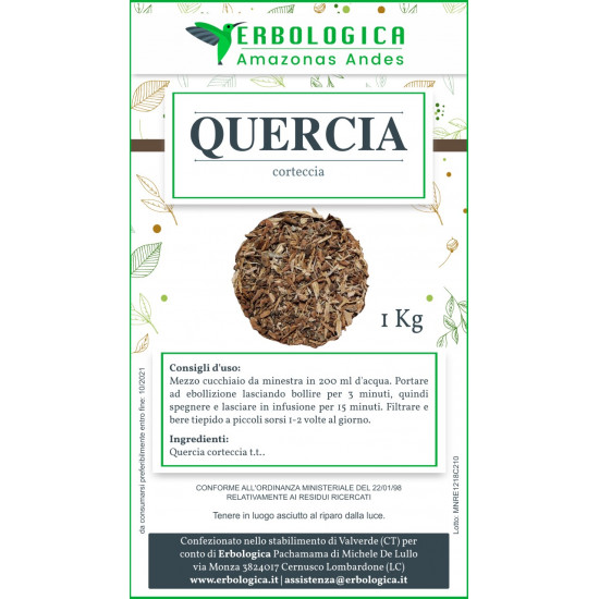 Quercia corteccia tisana 1 kg Quercia corteccia tisana 1 kg