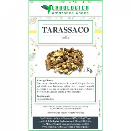 Tarassaco radice tisana confezione 1 kg Tarassaco radice tisana confezione 1 kg