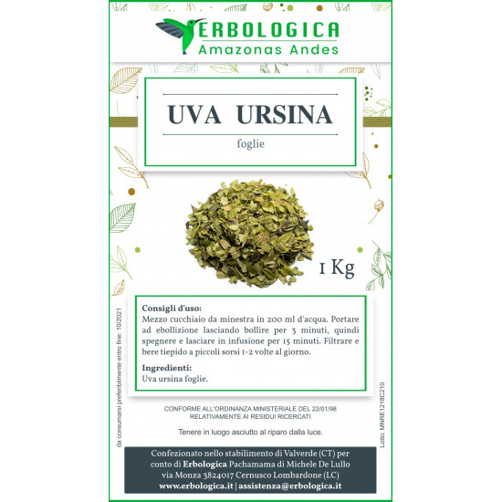 Uva ursina foglie taglio tisana 1 kg Uva ursina foglie taglio tisana 1 kg