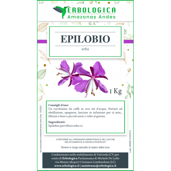 Epilobio parviflora tisana 100 grammi Epilobio parviflora tisana 100 grammi