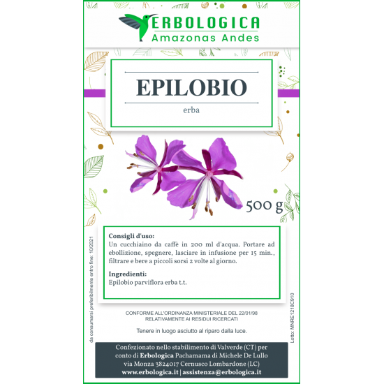 Epilobio parviflora tisana 100 grammi Epilobio parviflora tisana 100 grammi