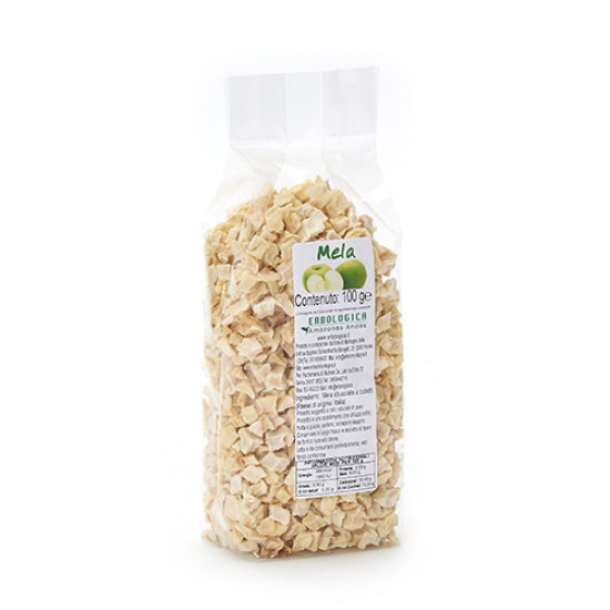 Mela italiana secca a cubetti confezione da 1 kg Mela italiana secca a cubetti confezione da 1 kg