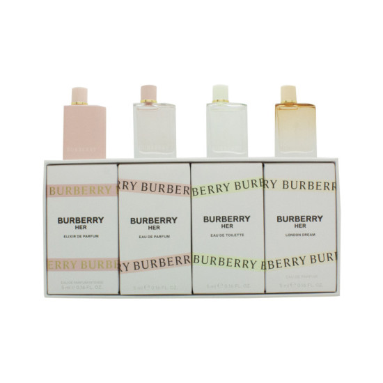 Burberry Miniature Gift Set 2 x 5ml Burberry EDP + 5ml Burberry Her EDT + 5ml Burberry Her London Dream Burberry Miniature Gift Set 2 x 5ml Burberry EDP + 5ml Burberry Her EDT + 5ml Burberry Her London Dream