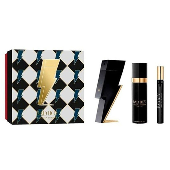 Carolina Herrera Bad Boy Gift Set 100ml EDT + 10ml EDT + 100ml Deodorant Spray Carolina Herrera Bad Boy Gift Set 100ml EDT + 10ml EDT + 100ml Deodorant Spray